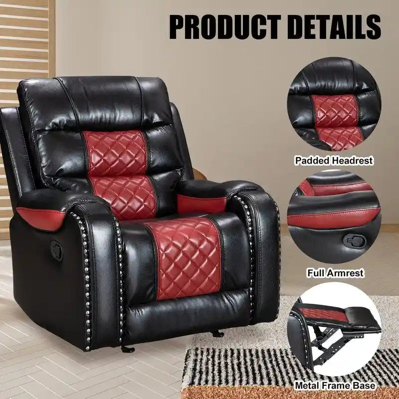 Big Size Faux Leather American Design Recliner Chair for Living Room