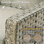 HOOOWOOO 2-piece High Back Wicker Rattan Outdoor Patio Chair Set