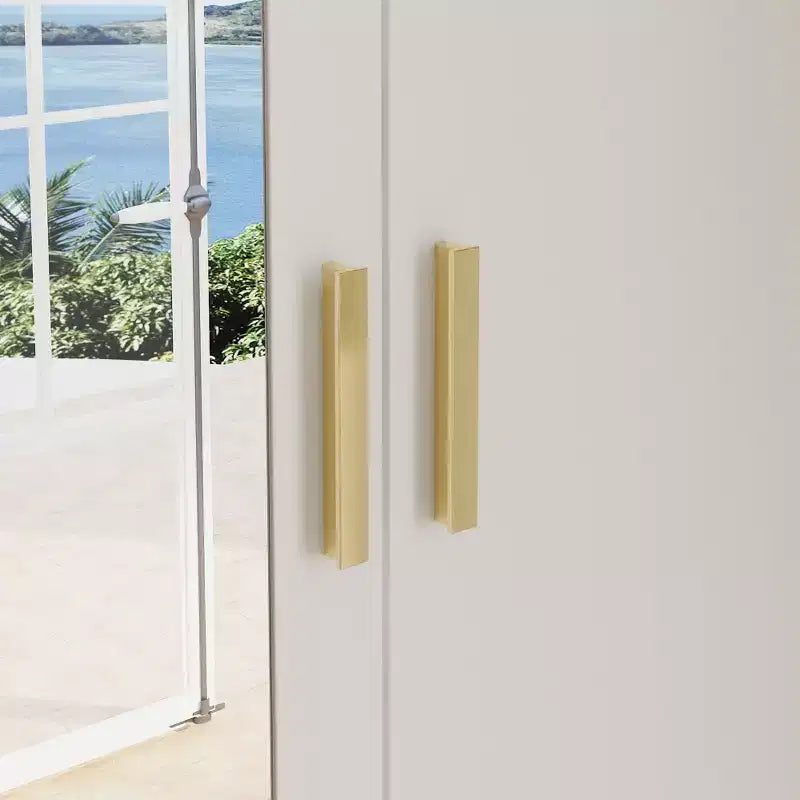 Famapy Wardrobe Clothes Organiser Multi Storage with Mirror and Hanging Rods