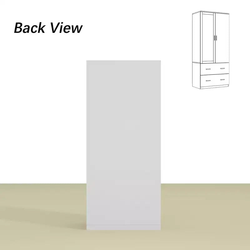 Famapy Wardrobe Clothes Organiser Multi Storage with Mirror and Hanging Rods