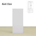 Famapy Wardrobe Clothes Organiser Multi Storage with Mirror and Hanging Rods