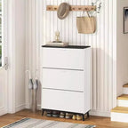 Shoe Cabinet, Shoe Storage Cabinet with 3 Flip Drawers, 47 Freestanding Shoes Organizer with Legs