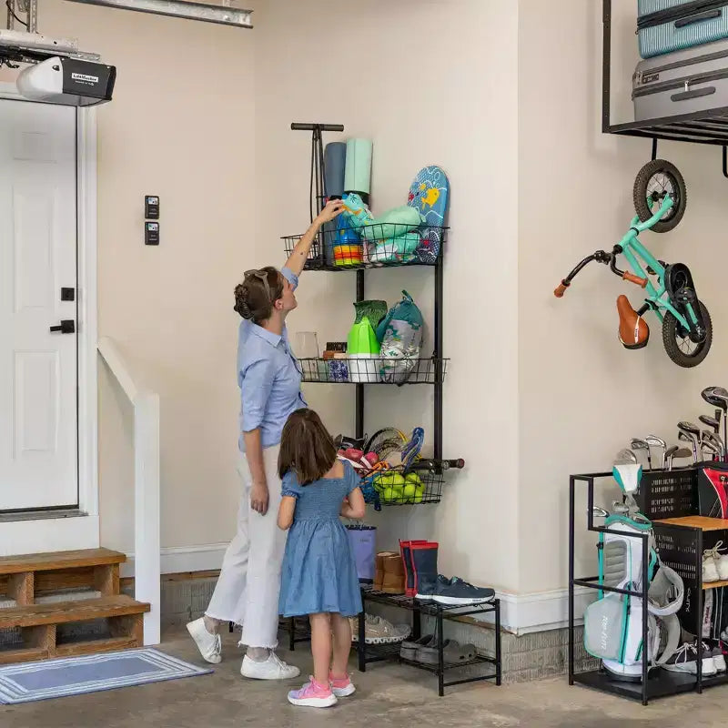 Teal Triangle G-Basket | Adjustable Wall Storage System | Holds 120 lbs