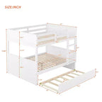 Whisen Full Over Full Wooden Bunk Bed with Twin Size Trundle