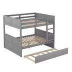 Whisen Full Over Full Wooden Bunk Bed with Twin Size Trundle