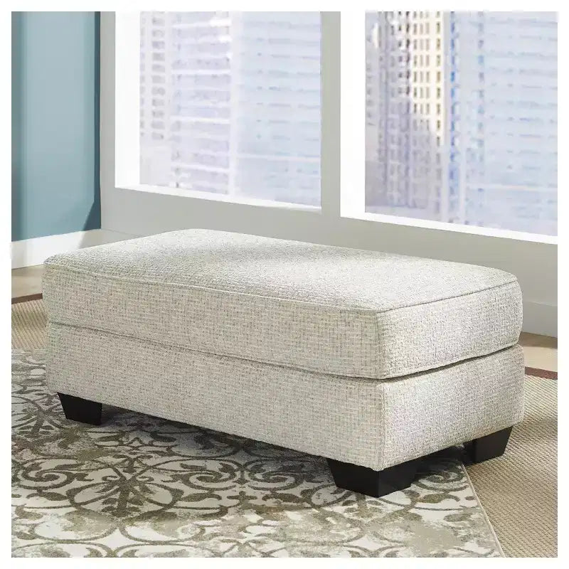 Signature Design by Ashley Monaghan Ottoman, Sandstone Chenille Upholstered Living Room Footrest