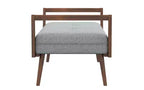 Christopher Knight Home Ford Mid-Century Modern Tufted 51.20 W Fabric Upholstered Solid Wood Bench