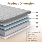 Wellos Non-Slip Firm Portable Tri Folding Gel Memory Foam Mattress 4 Foldable Mattress