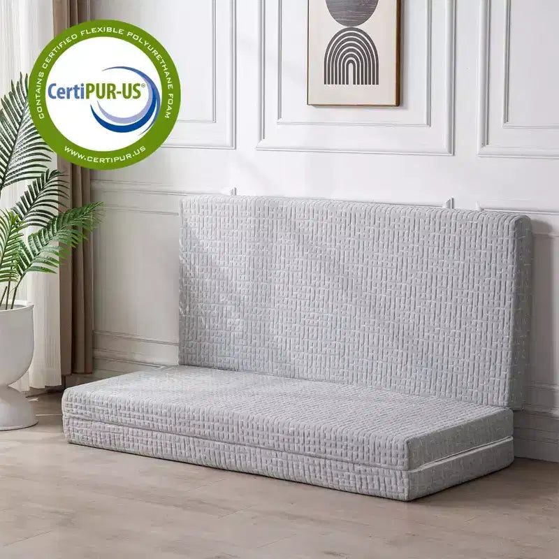 Wellos Non-Slip Firm Portable Tri Folding Gel Memory Foam Mattress 4 Foldable Mattress