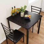 Dining Table for 2, Small Table and Chairs Set of 2, Dinette Set for 2, Square Dinner Table Set, 3 Piece Kitchen & Dining Room Sets for Small Space