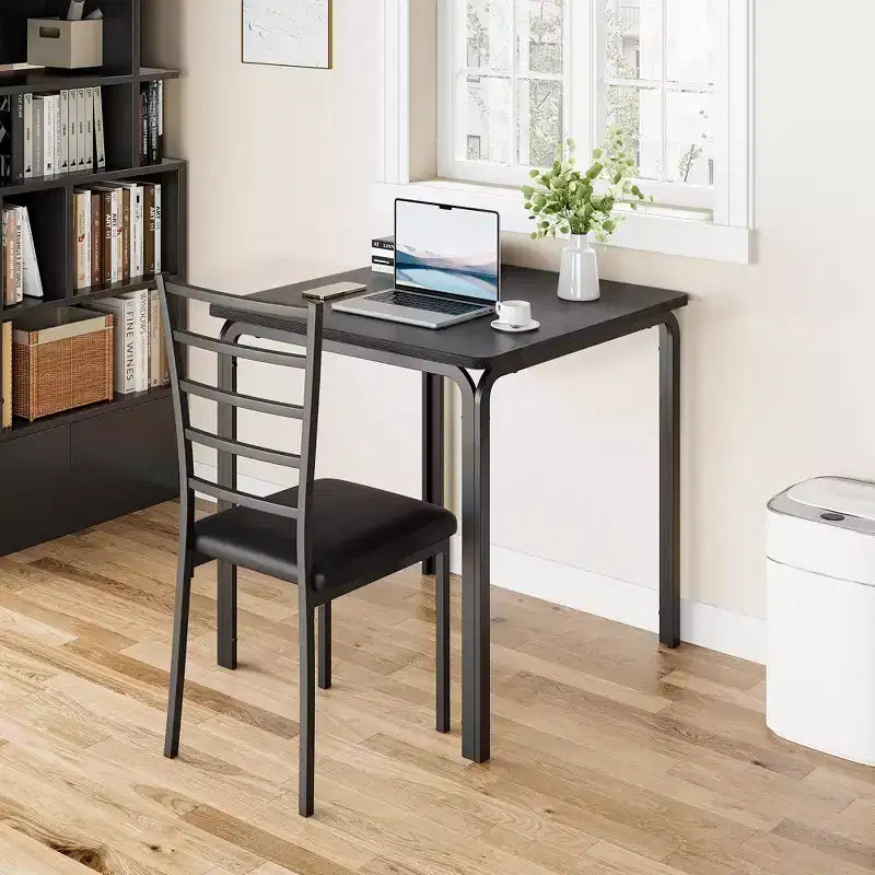 Dining Table for 2, Small Table and Chairs Set of 2, Dinette Set for 2, Square Dinner Table Set, 3 Piece Kitchen & Dining Room Sets for Small Space