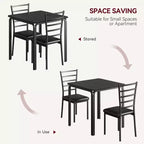 Dining Table for 2, Small Table and Chairs Set of 2, Dinette Set for 2, Square Dinner Table Set, 3 Piece Kitchen & Dining Room Sets for Small Space
