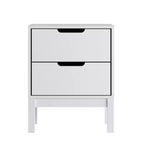 Emma and Oliver Kids Double-Drawer Night Stand with Solid Wood Frame, Side Table for Kids Bedroom