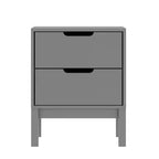 Emma and Oliver Kids Double-Drawer Night Stand with Solid Wood Frame, Side Table for Kids Bedroom