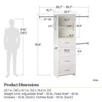 Nevaeh Ridge 4 Drawer Closet Storage, White