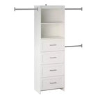 Nevaeh Ridge 4 Drawer Closet Storage, White