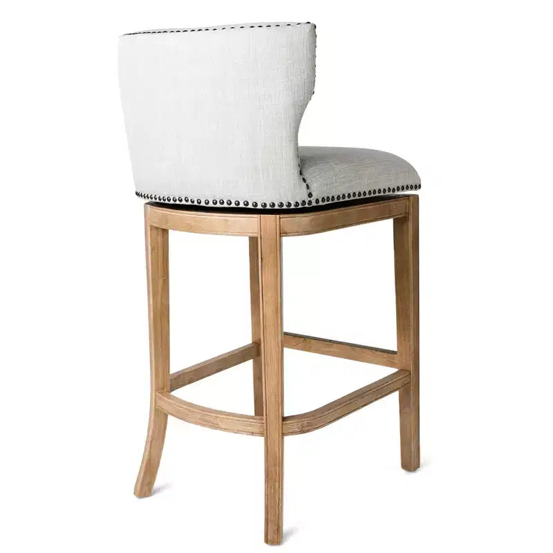 Maven Lane Hugo Fabric Wingback Bar Height Stool