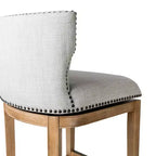 Maven Lane Hugo Fabric Wingback Bar Height Stool
