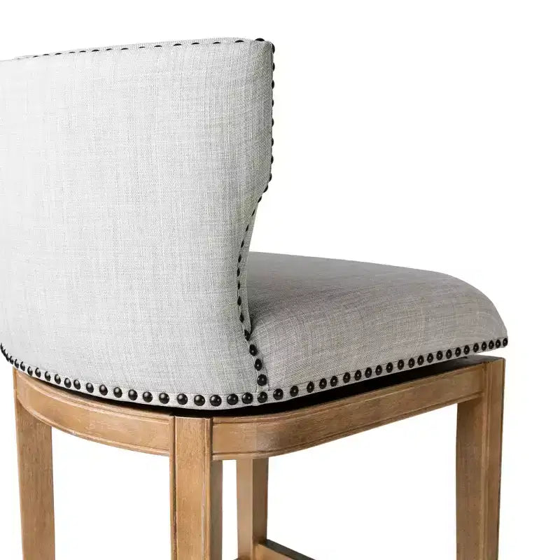 Maven Lane Hugo Fabric Wingback Bar Height Stool