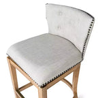 Maven Lane Hugo Fabric Wingback Bar Height Stool