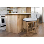 Maven Lane Hugo Fabric Wingback Bar Height Stool