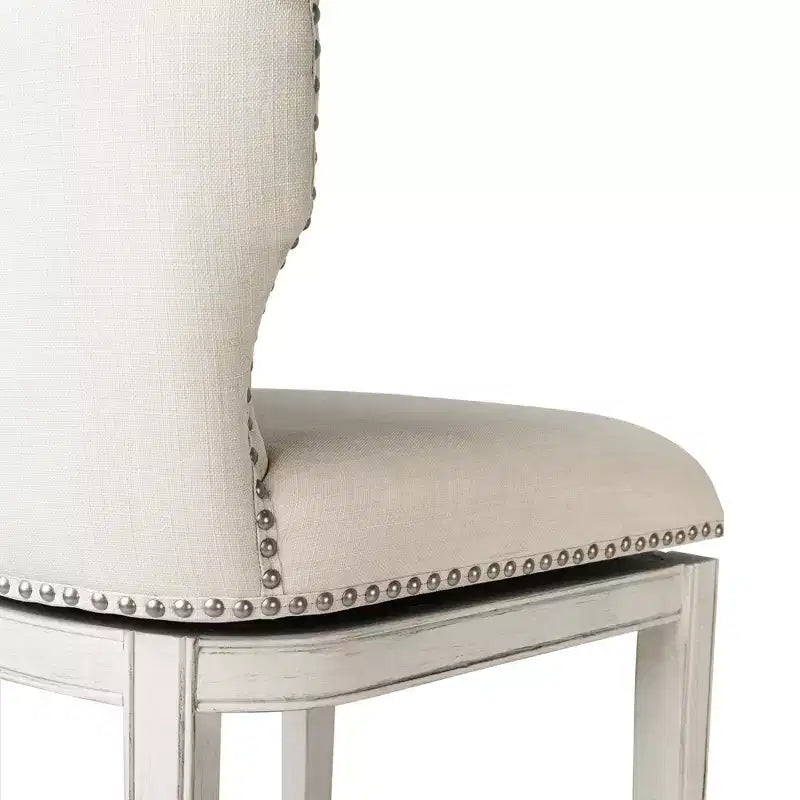 Maven Lane Hugo Fabric Wingback Bar Height Stool