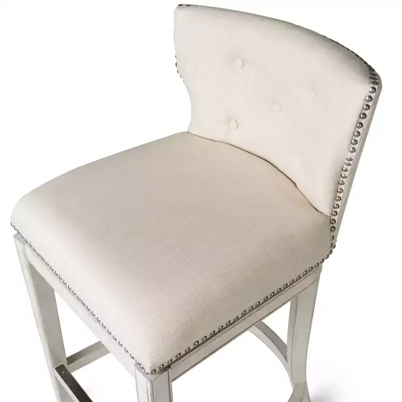 Maven Lane Hugo Fabric Wingback Bar Height Stool