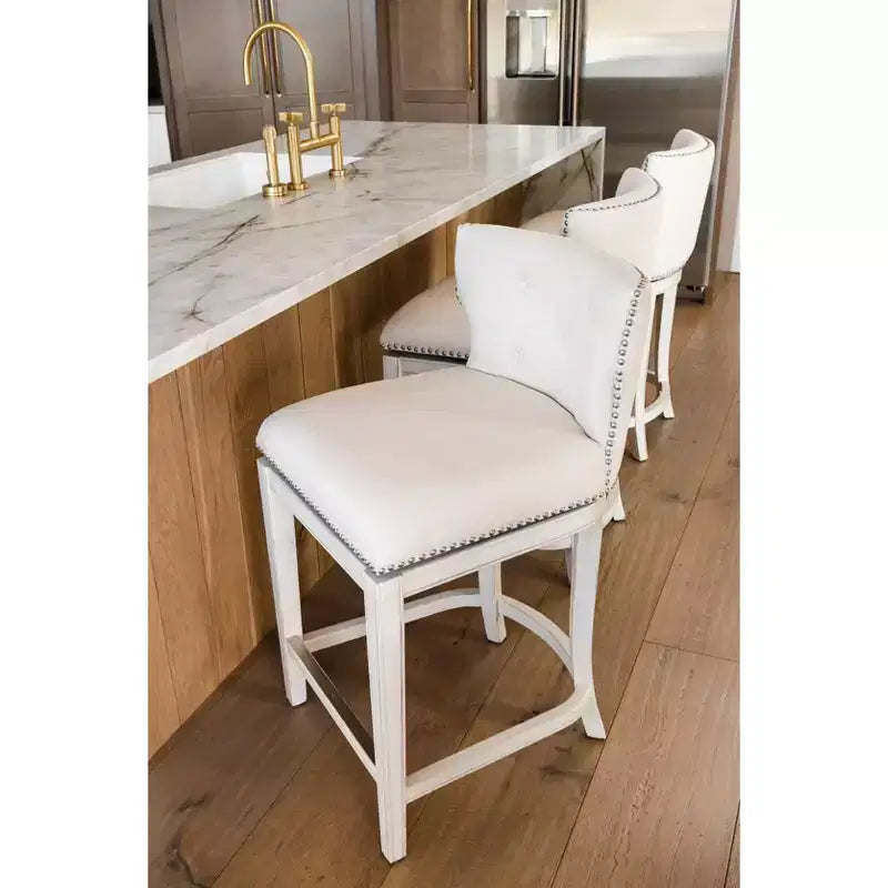 Maven Lane Hugo Fabric Wingback Bar Height Stool