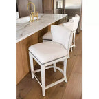 Maven Lane Hugo Fabric Wingback Bar Height Stool