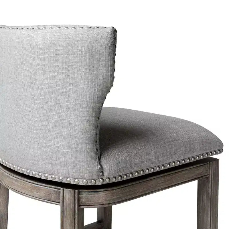 Maven Lane Hugo Fabric Wingback Bar Height Stool