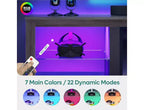 Bestier 71 TV Stand Modern Entertainment Center for TVs up to 75 with LED Light, TV Console Table with Storage Shelves for Living Room