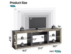 Bestier 71 TV Stand Modern Entertainment Center for TVs up to 75 with LED Light, TV Console Table with Storage Shelves for Living Room