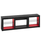 Bestier 71 TV Stand Modern Entertainment Center for TVs up to 75 with LED Light, TV Console Table with Storage Shelves for Living Room