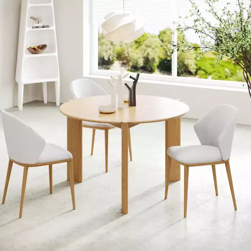 42Round Solid Wood Dining Table for Dining Room