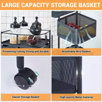 GustoWave 5 Tier Rotating Kitchen Storage Rack Cart