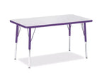 Jonti-Craft Berries Adult Height Color Edge Rectangle Table (24 x 36) in Purple