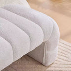 TUYOHW Modern Ottoman Bench with Chenille Tufted Upholstered End of Bed Bench Rectangle Daybed Chaise Vanity Stool for Living Room, Entryway