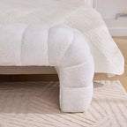TUYOHW Modern Ottoman Bench with Chenille Tufted Upholstered End of Bed Bench Rectangle Daybed Chaise Vanity Stool for Living Room, Entryway