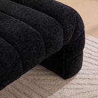 TUYOHW Modern Ottoman Bench with Chenille Tufted Upholstered End of Bed Bench Rectangle Daybed Chaise Vanity Stool for Living Room, Entryway