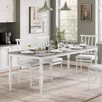 Rectangular Dining Table for 6, 78.8 Inch Rustic Farmhouse Kitchen Table,Long Wooden Dining Room Table, Dinette and Dinner Desk for Party,Big Family