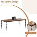 Rectangular Dining Table for 6, 78.8 Inch Rustic Farmhouse Kitchen Table,Long Wooden Dining Room Table, Dinette and Dinner Desk for Party,Big Family