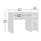 TUYOHW Transitional Desk with Storage,Modern Study Desk with Adjustable Shelf & Hidden Cabinet,Writing Desk for Home Office,Small Spaces,Dark Brown
