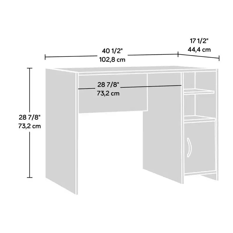 TUYOHW Transitional Desk with Storage,Modern Study Desk with Adjustable Shelf & Hidden Cabinet,Writing Desk for Home Office,Small Spaces,Dark Brown