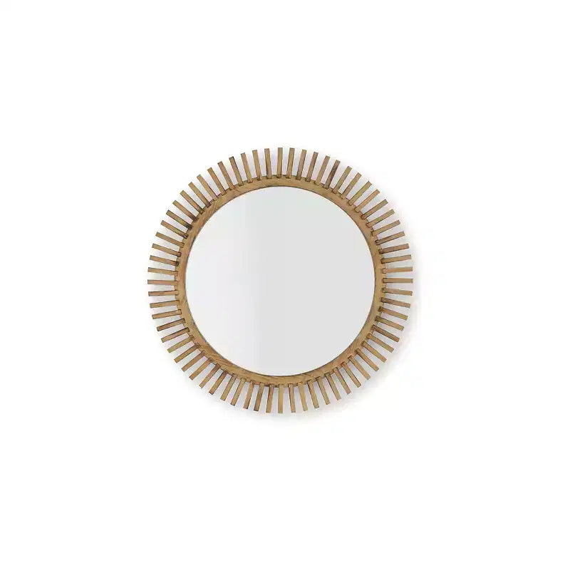 Signature Design by Ashley Tedwell Wall Accent Mirror with Brown Suburst Frame