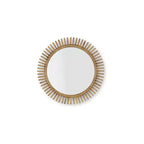 Signature Design by Ashley Tedwell Wall Accent Mirror with Brown Suburst Frame