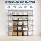 12-Cube Metal Storage Shelf, Wire Cube Storage Organizer, for Closet Study Bedroom Office