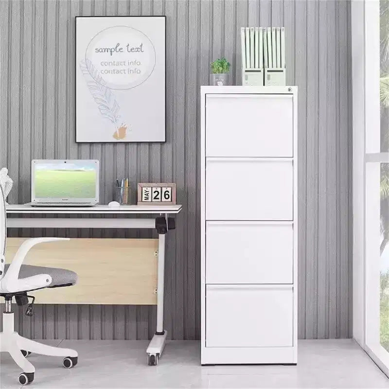 COZONY 4 Drawer File Cabinet w/ Lock, Vertical Filing Cabinets for Home Office, Metal Steel Storage Cabinet for Legal Size File, Assembly Required