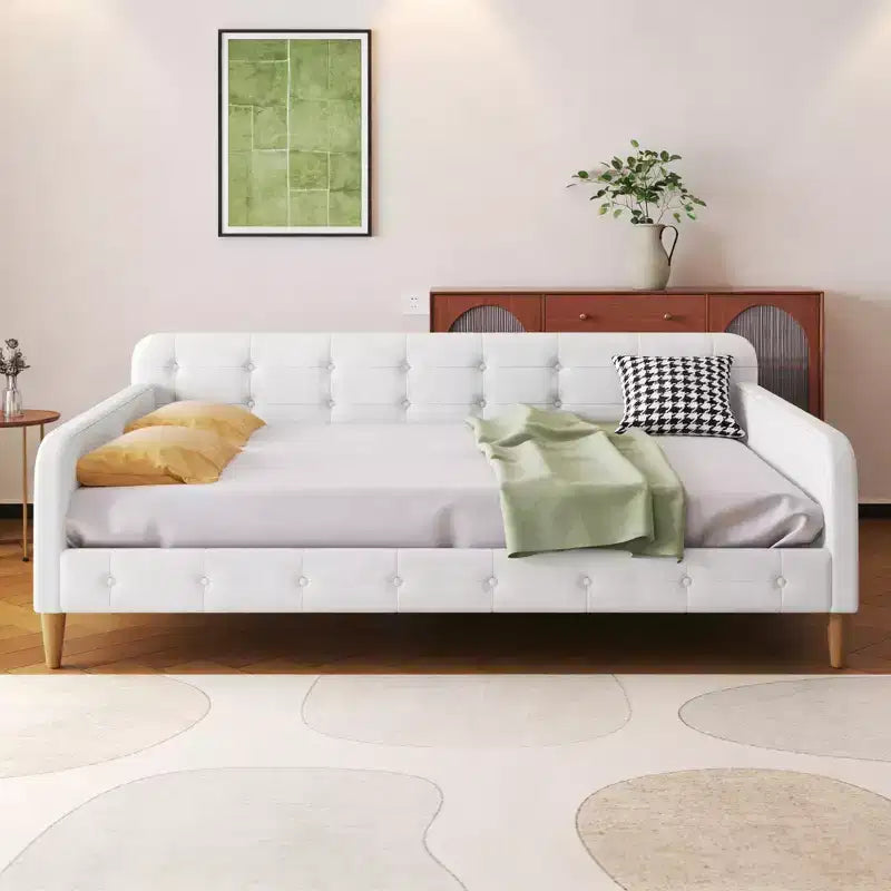 Luxystar Modern Full Size Linen Upholstered Daybed