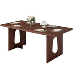 71 Long Dining Table for 6-10 People - Kitchen Table with Extra Thick Tabletop, Rectangular Table for Dining Room, Office, Walnut