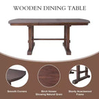 GDF Studio Vaughn 60-78 Extendable Dining Table with Removable Leaf, Large Expanding Table for 4-8